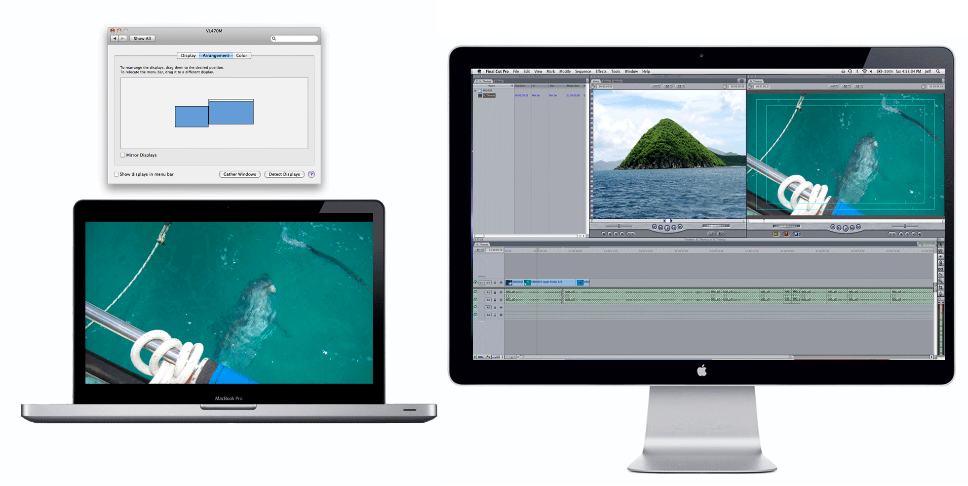 use camera on external monitor mac